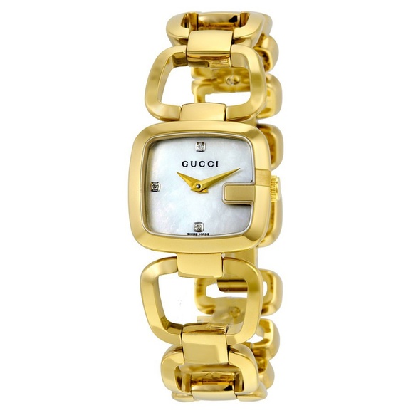GUCCI Diamond Dial Gold Toneladies watch YA1255130 - Picture 1 of 3